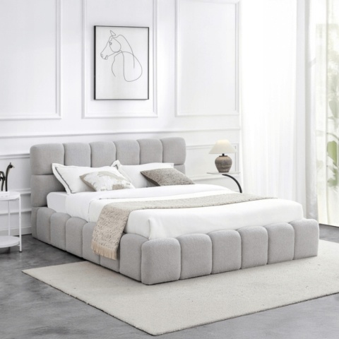 Łóżko Andre 160x200, tkanina Quelle, stelaż metalowy