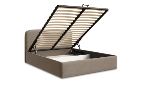Łóżko Carl 160x200, tkanina Quelle, stelaż metalowy