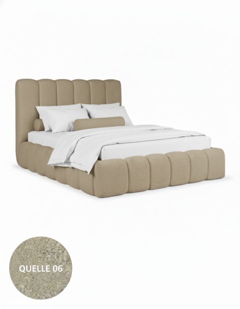 Łóżko Mili 160x200, tkanina Abriamo 03, stelaż metalowy