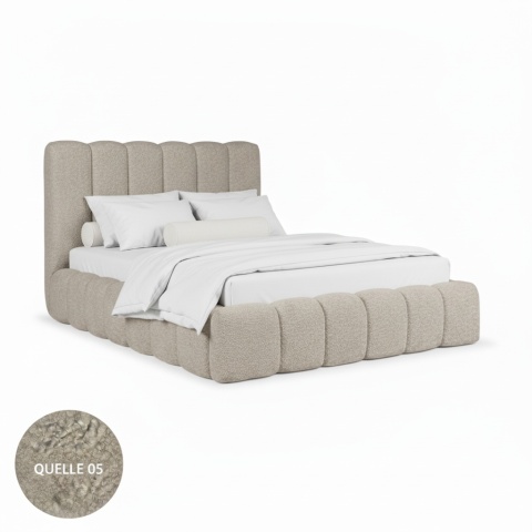 Łóżko Mili 160x200, tkanina Abriamo 03, stelaż metalowy