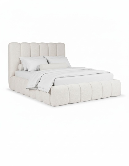 Łóżko Mili 160x200, tkanina Abriamo 03, stelaż metalowy