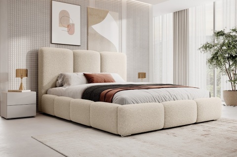 łóżko Linda 160x200, tkanina Quelle, stelaż metalowy