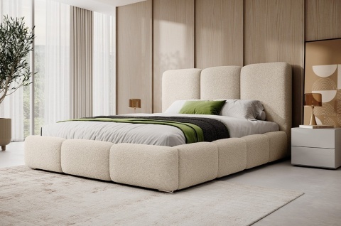 łóżko Linda 160x200, tkanina Quelle, stelaż metalowy