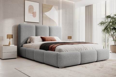 łóżko tapicerowane z pojemnikiem na pościel 140x200 Linda