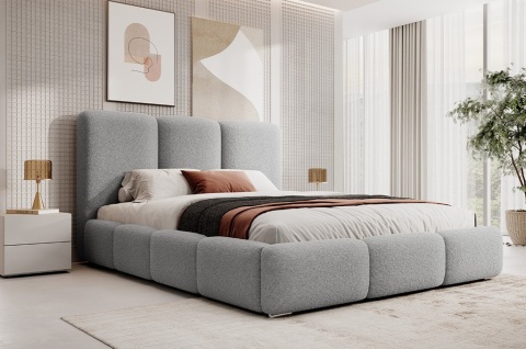 łóżko tapicerowane z pojemnikiem na pościel 140x200 Linda